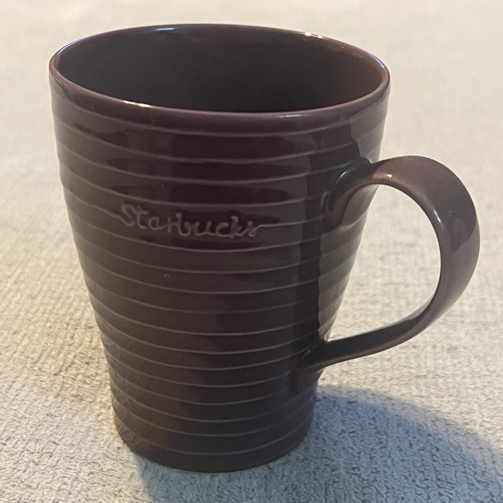 Starbucks Design House Stockholm Ribbed Purple Plum Coffee Mug 12oz 2009 Ceramic